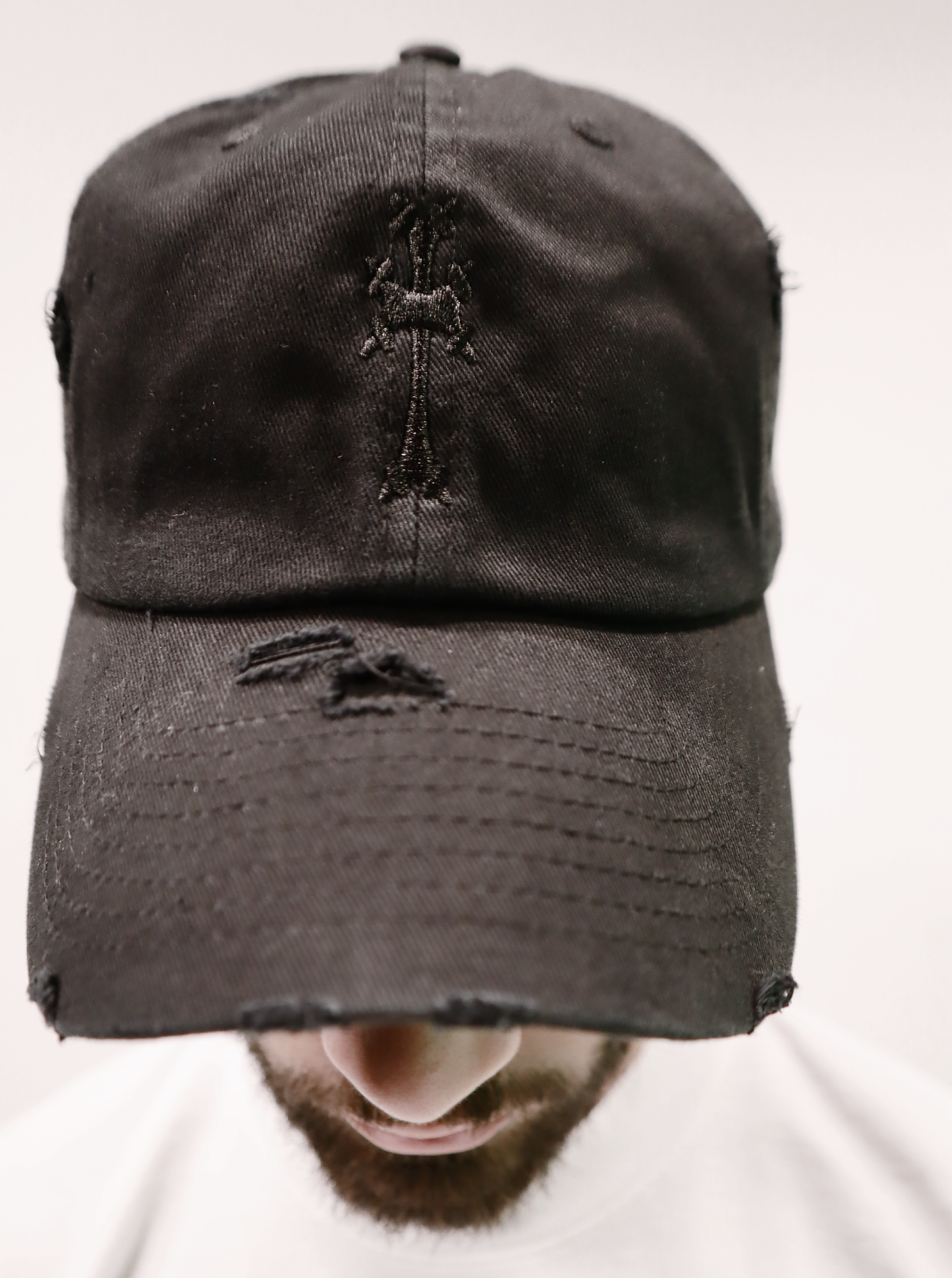 Distressed Cross Cap [BLACK]