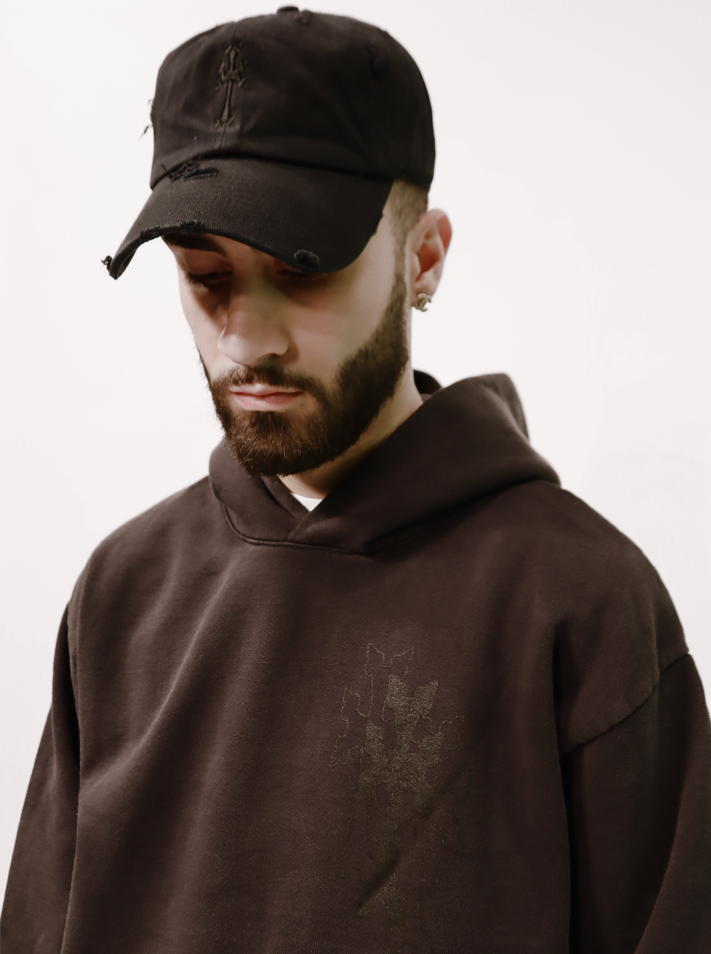 Distressed Cross Cap [BLACK]